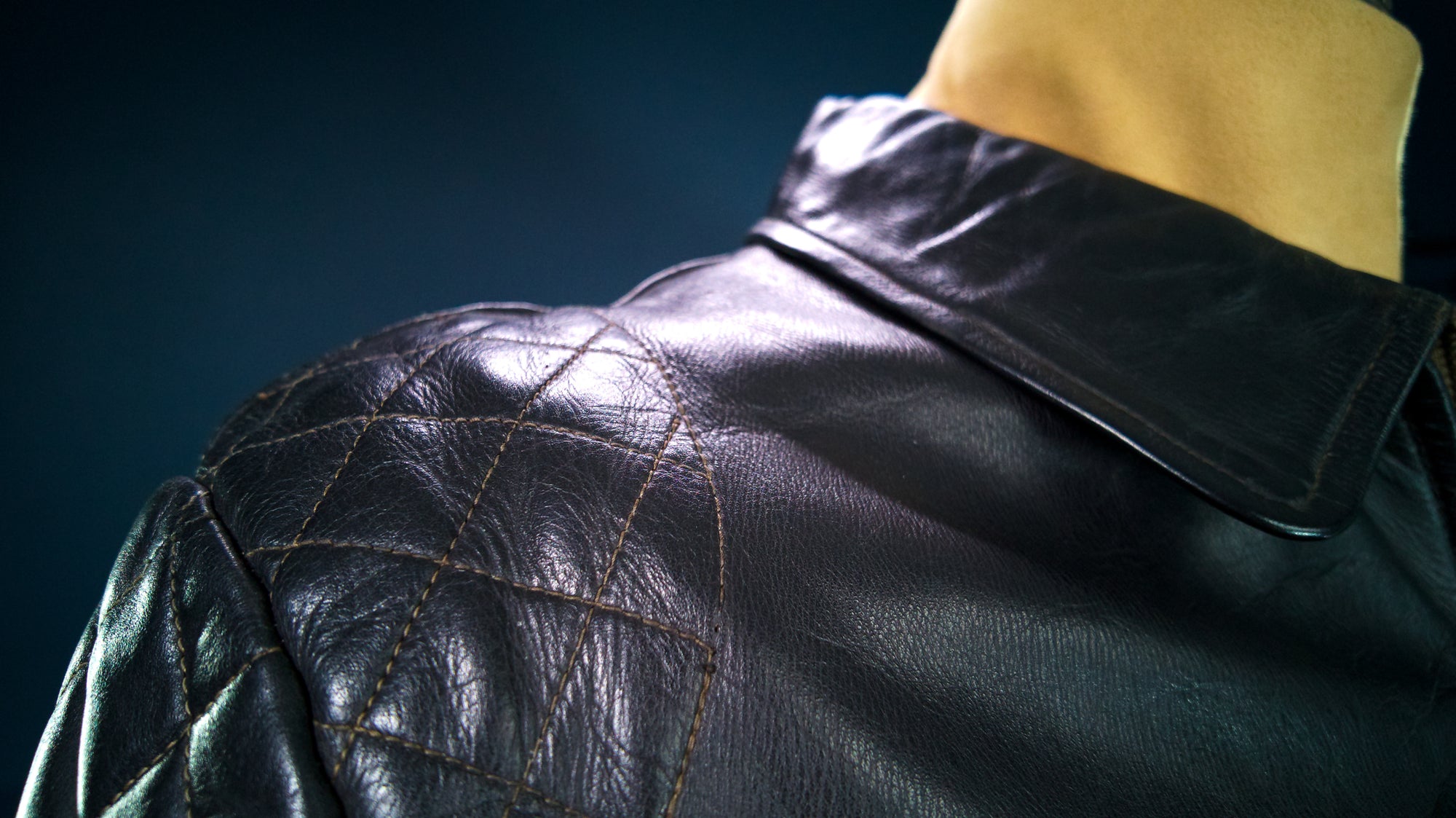 Vintage 1940s Cold War Horsehide Police Biker Patrol Leather Jacket “L