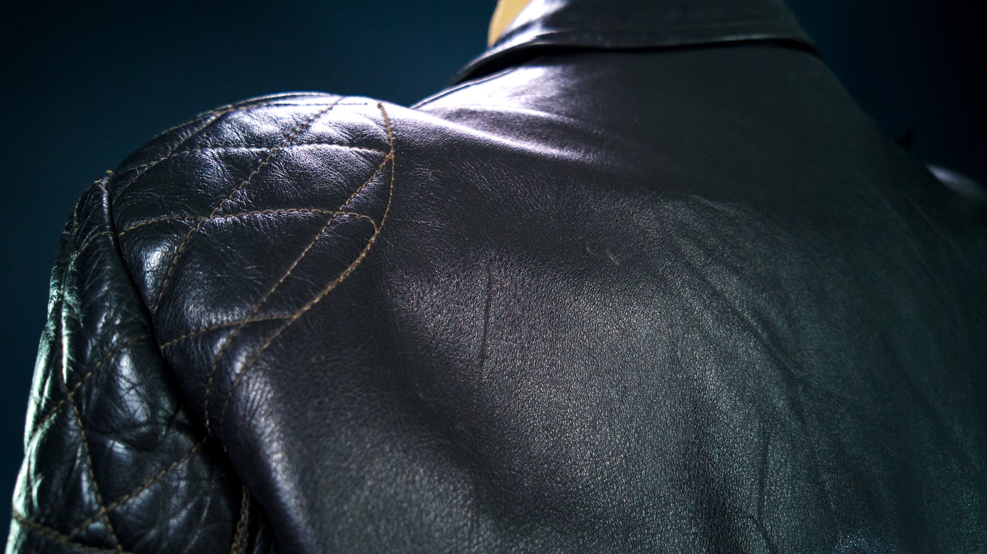 Vintage 1940s Cold War Horsehide Police Biker Patrol Leather Jacket “L