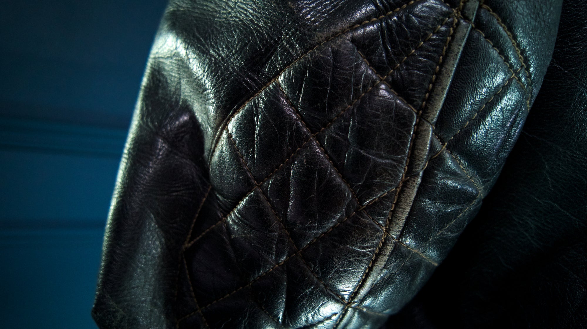 Vintage 1940s Cold War Horsehide Police Biker Patrol Leather Jacket “L