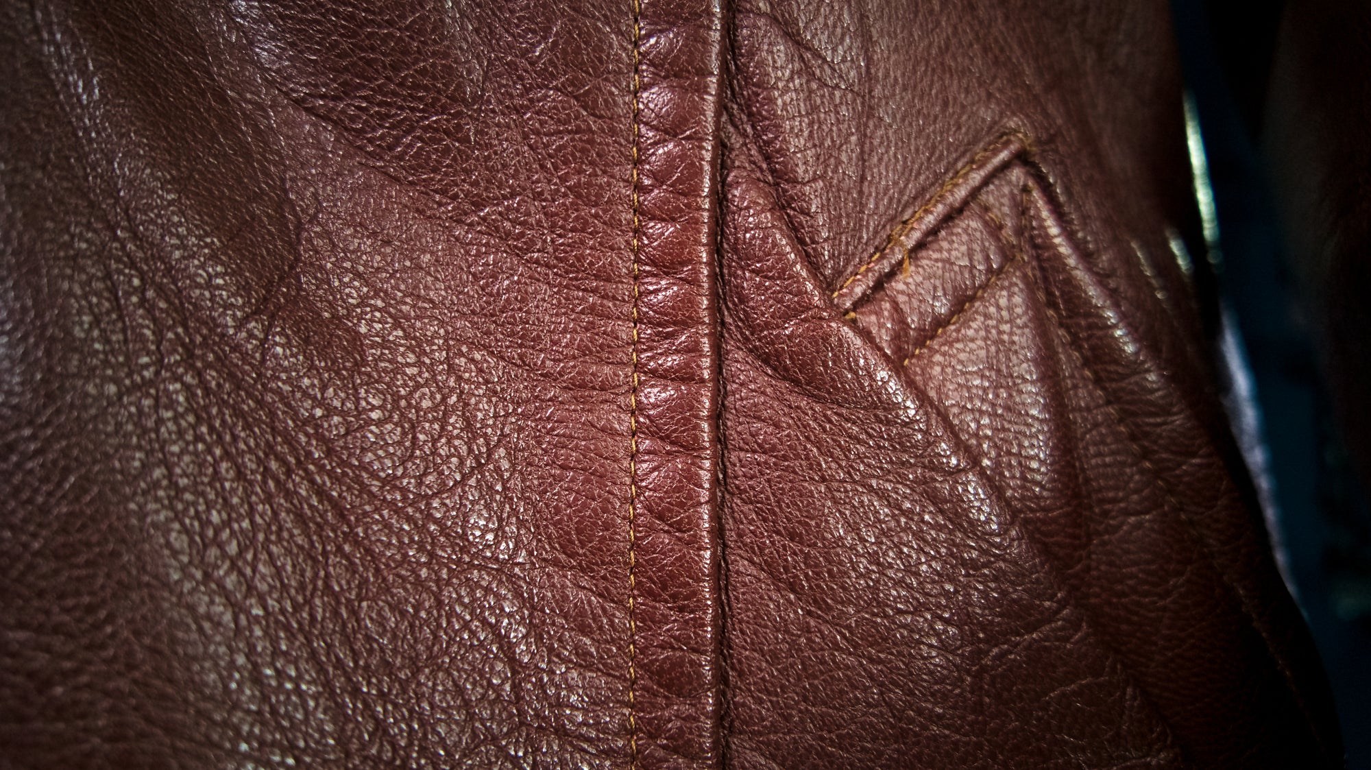 Vintage 1940s Swedish Goatskin Brown Leather Car Coat Motoring Jacket “M”