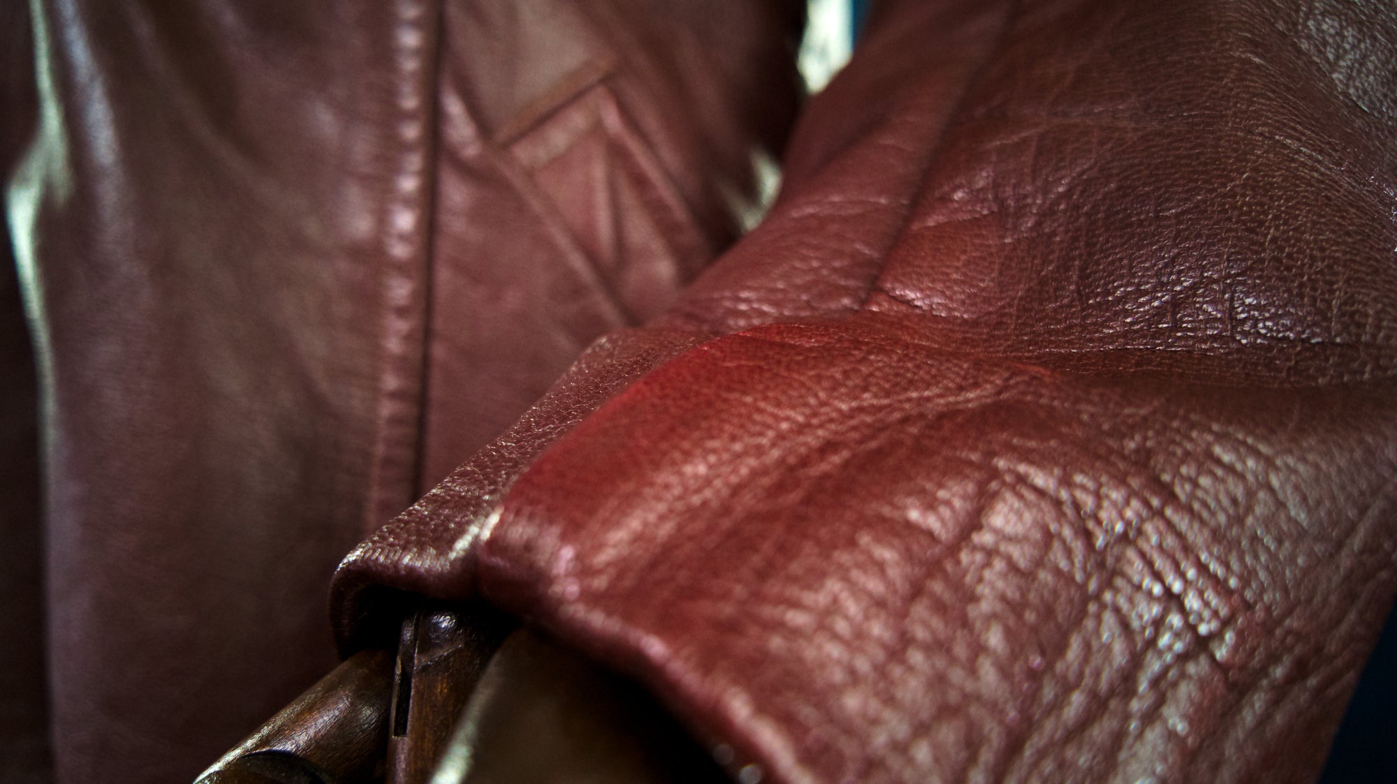 Vintage 1940s Swedish Goatskin Brown Leather Car Coat Motoring Jacket “M”