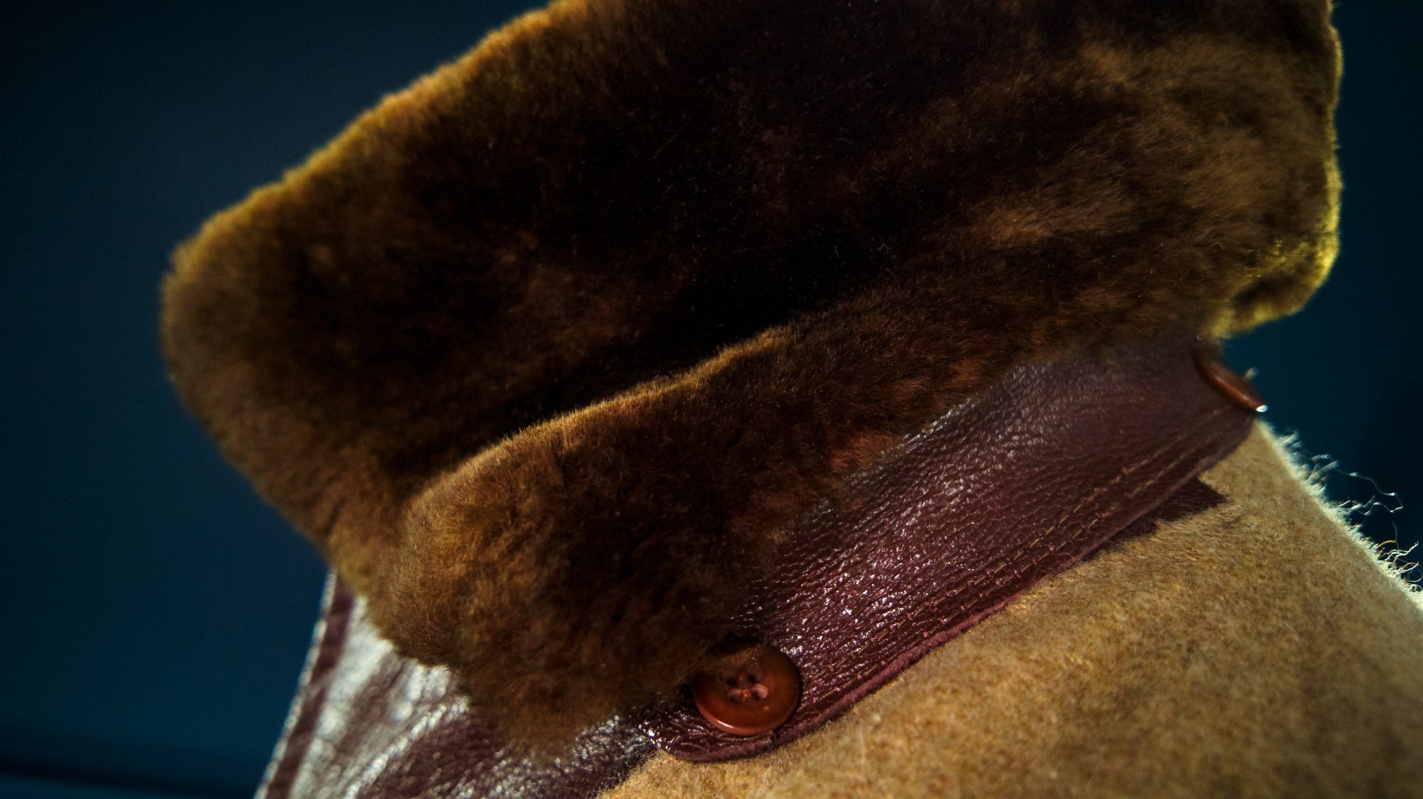 Vintage 1940s Swedish Goatskin Brown Leather Car Coat Motoring Jacket “M”