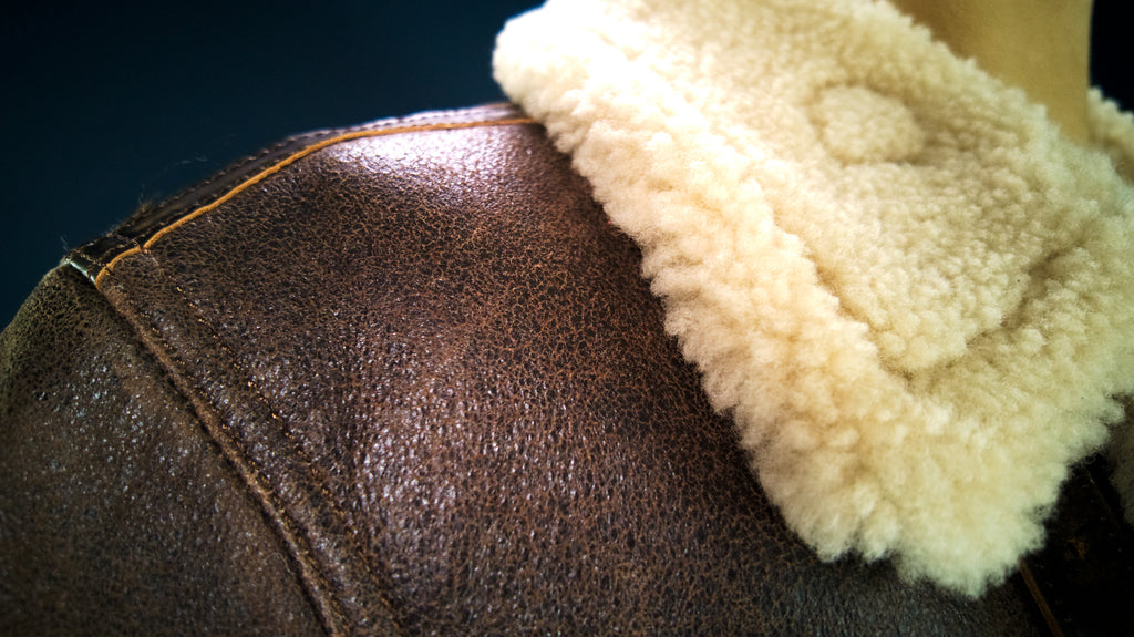 Brand New Nuremberg 1930s Style Sheepskin Aviator Flight Leather Jacket “M"