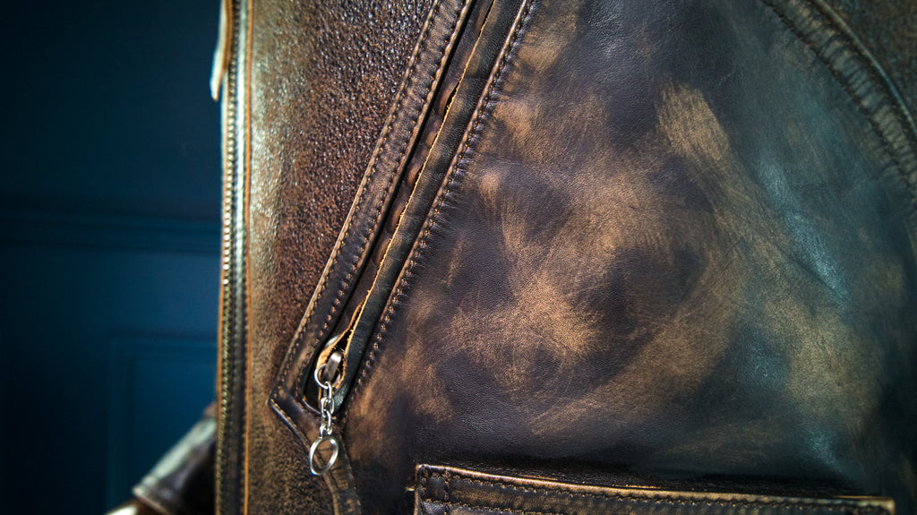 Brand New Nuremberg 1930s Style Sheepskin Aviator Flight Leather Jacket “M"