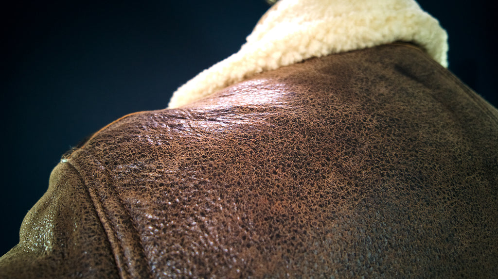 Brand New Nuremberg 1930s Style Sheepskin Aviator Flight Leather Jacket “M"