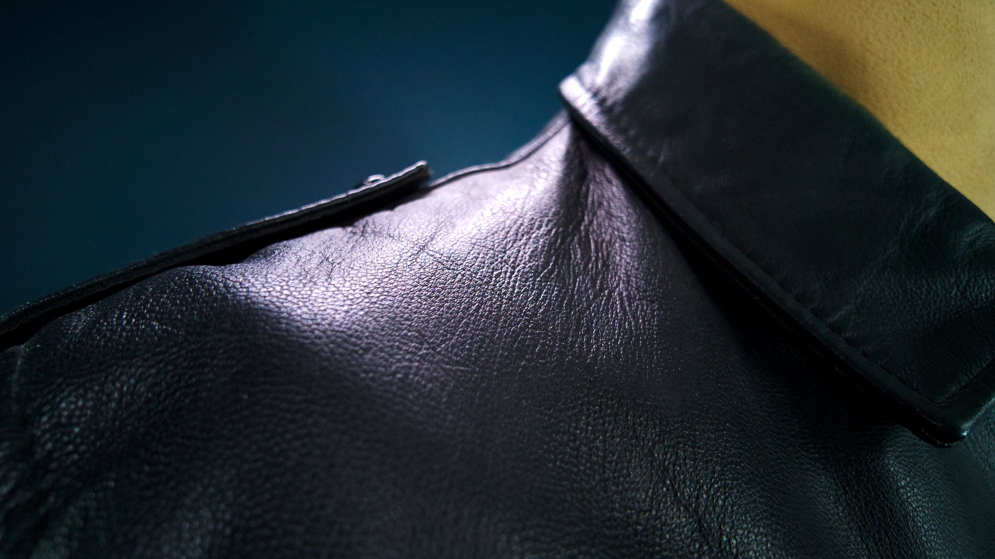 Vintage 1970s German Goatskin Biker Black Moto Battle Blouse Leather Jacket “L"