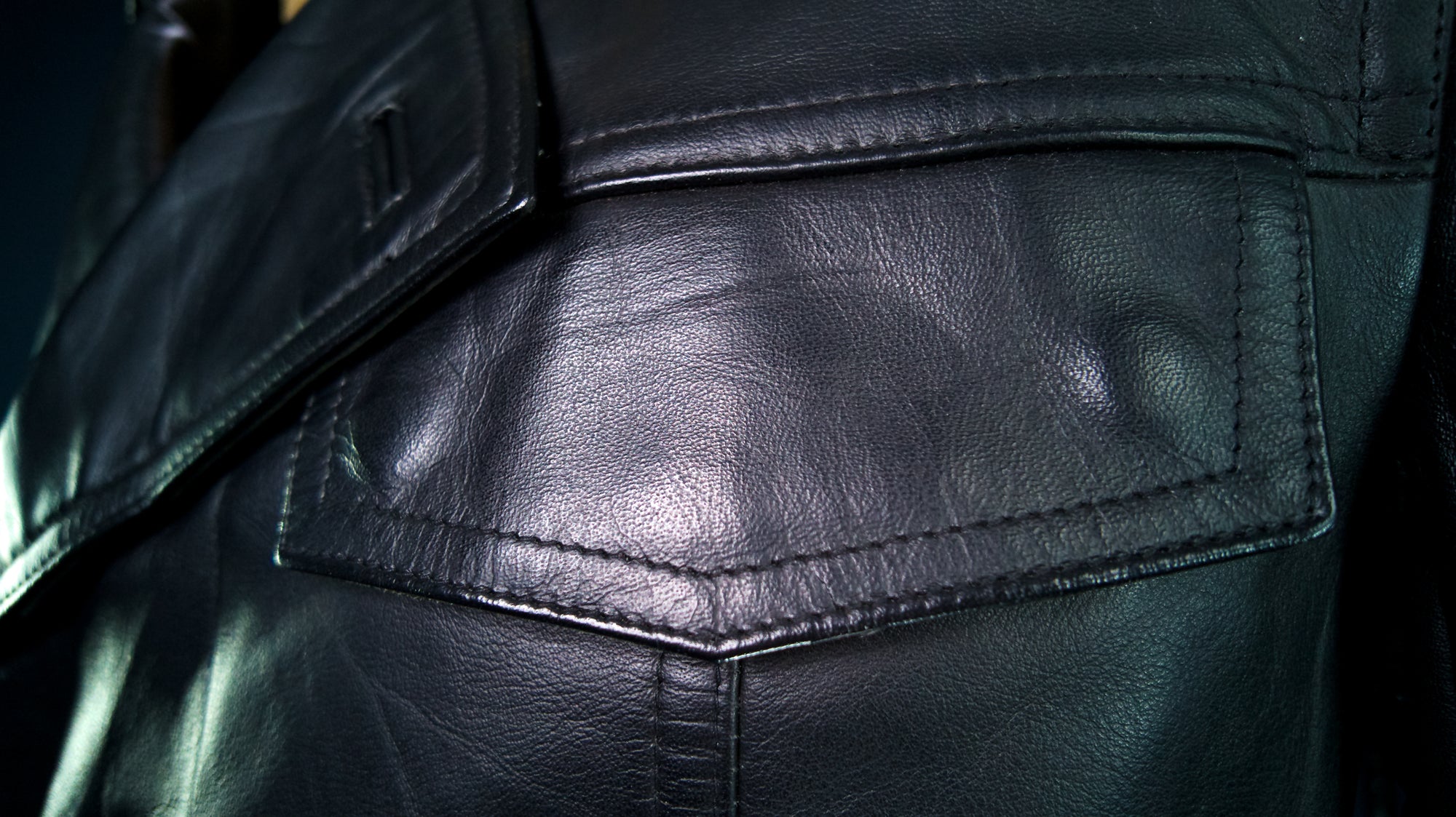 Vintage 80s German Cold War Police Biker Highway Patrol Leather Jacket Coat “M”