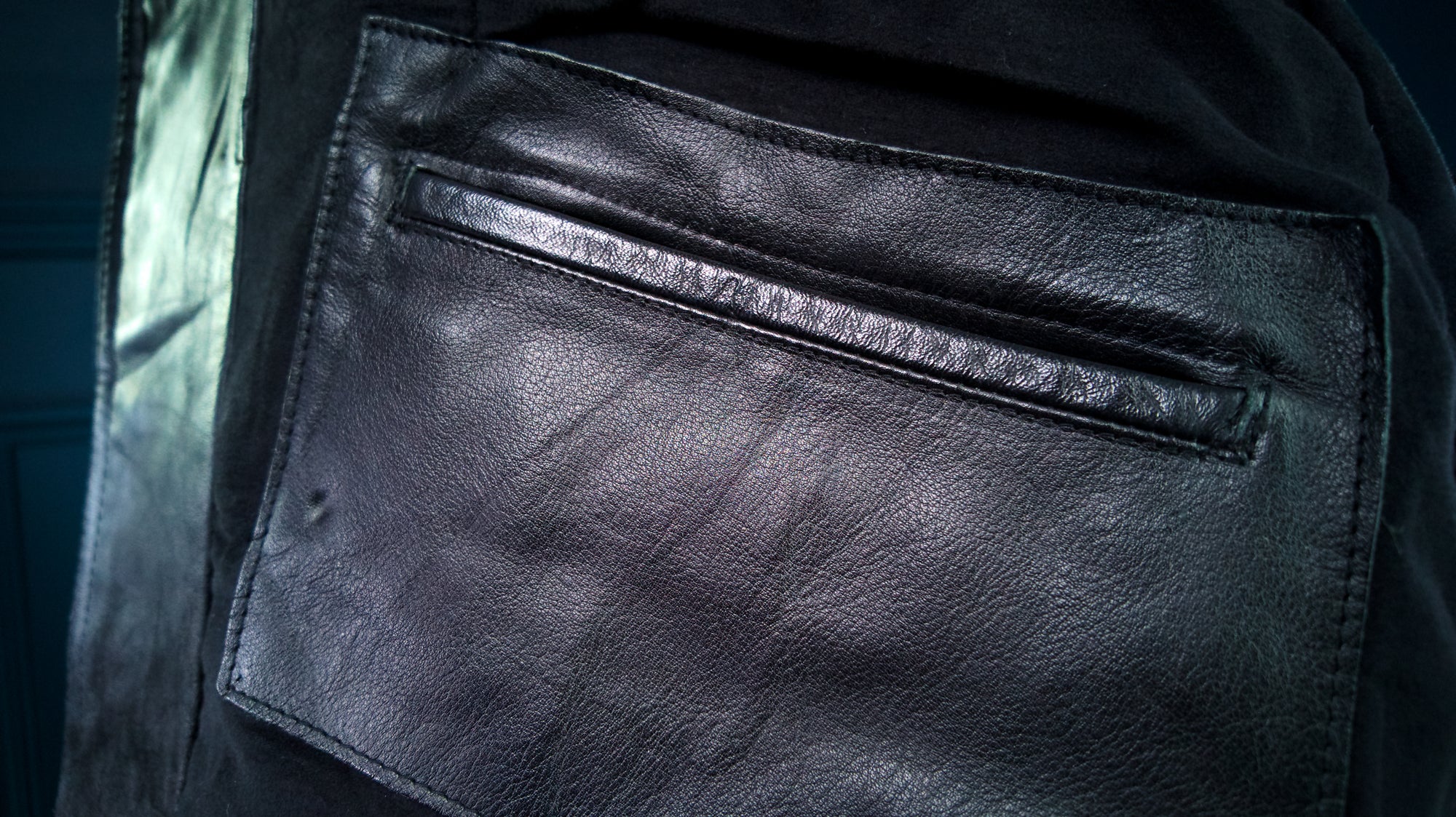 Vintage 80s German Cold War Police Biker Highway Patrol Leather Jacket Coat “M”