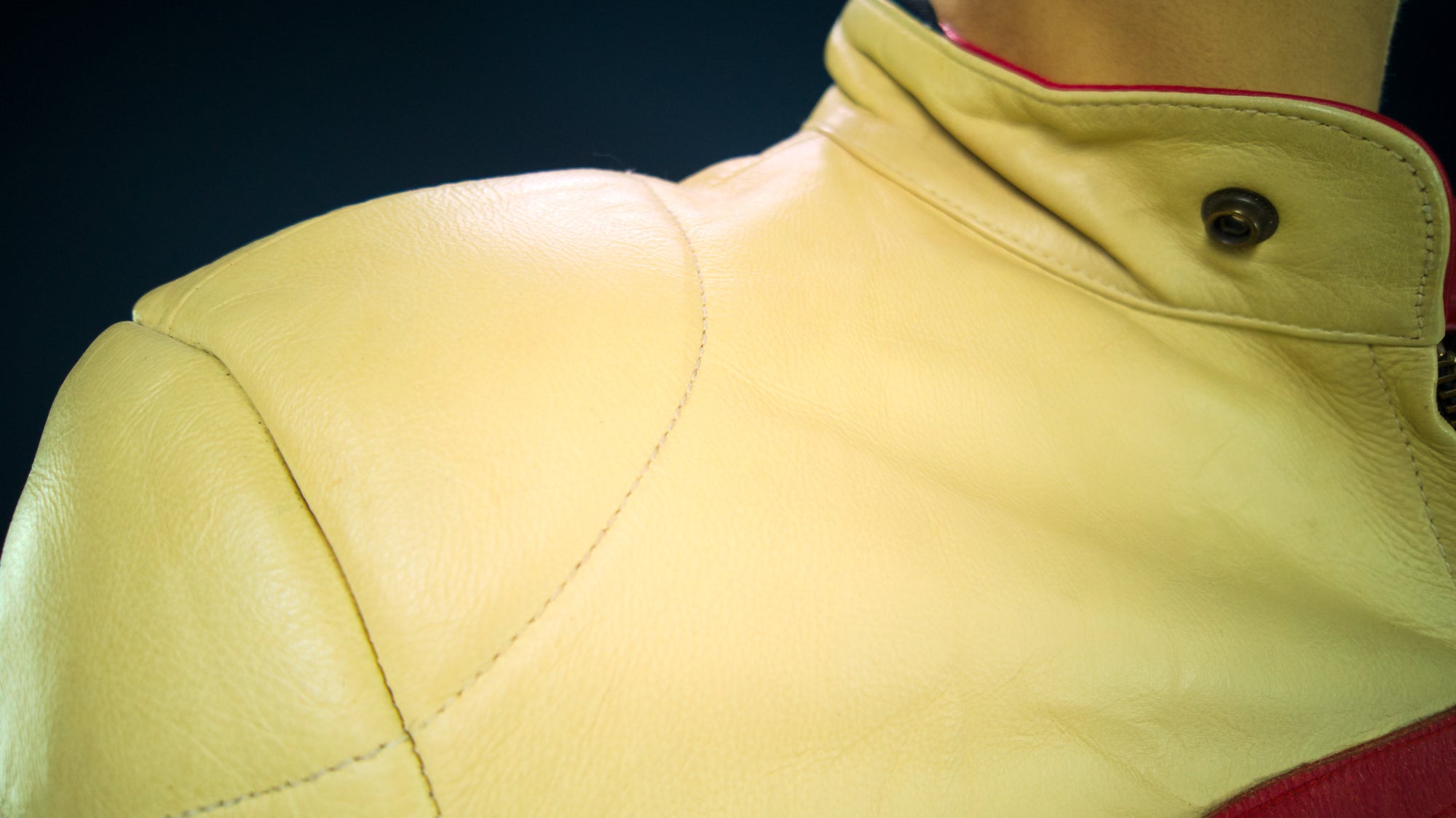 Vintage 90s French Limited Edition Indy 500 Cafe Racer Biker Leather Jacket “M”