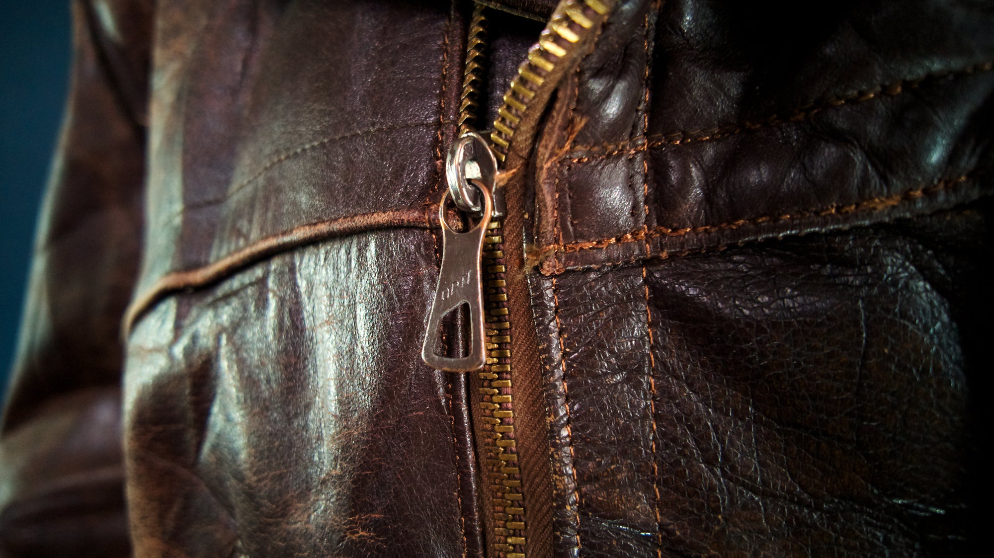 Vintage 1940s WW2 German Horsehide Modified Trenchcoat Biker Leather Jacket “M"