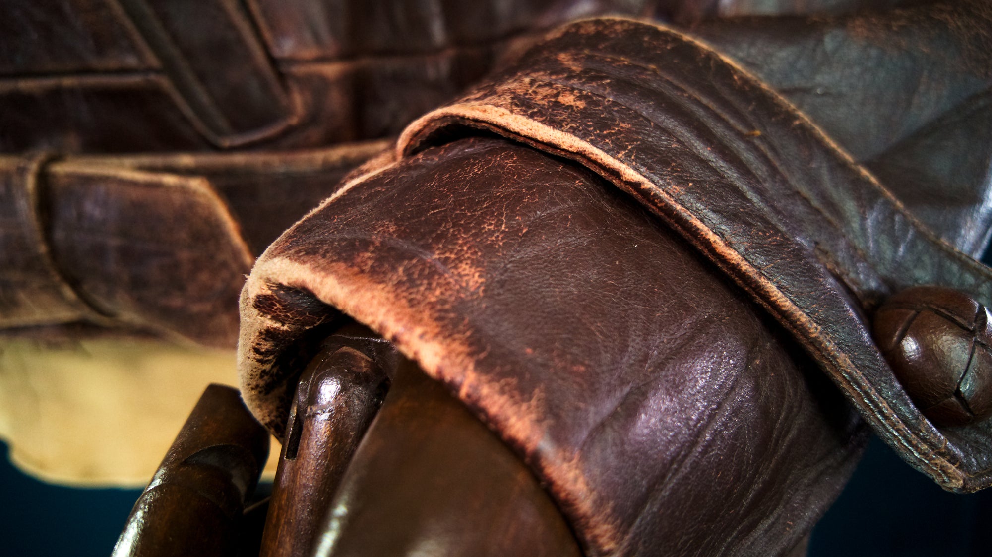 Vintage 1940s WW2 German Horsehide Modified Trenchcoat Biker Leather Jacket “M"