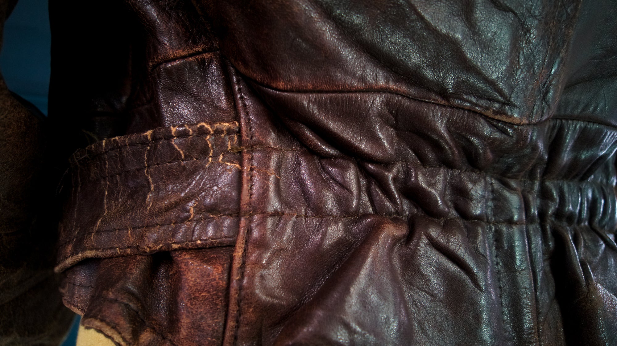 Vintage 1940s WW2 German Horsehide Modified Trenchcoat Biker Leather Jacket “M"