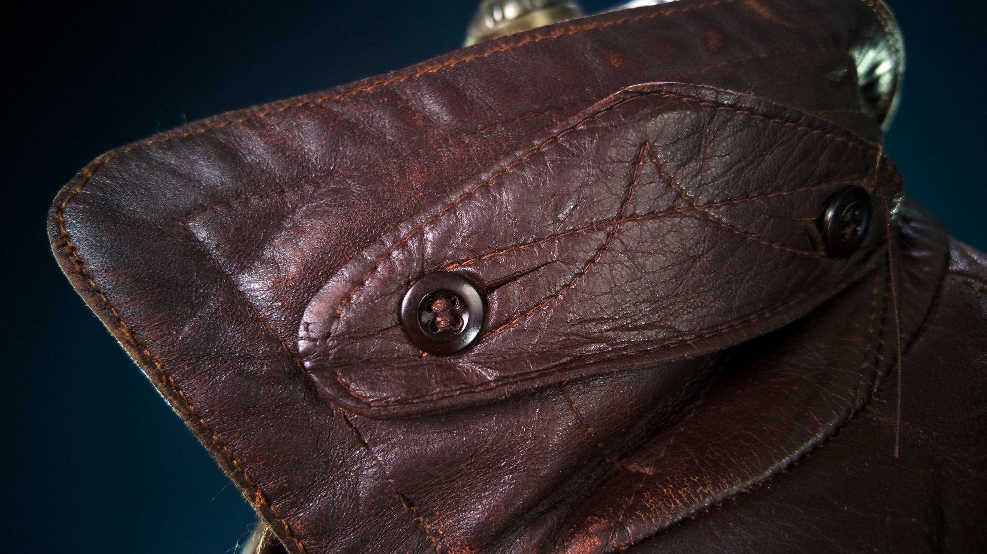 Vintage 1940s WW2 German Horsehide Modified Trenchcoat Biker Leather Jacket “M"