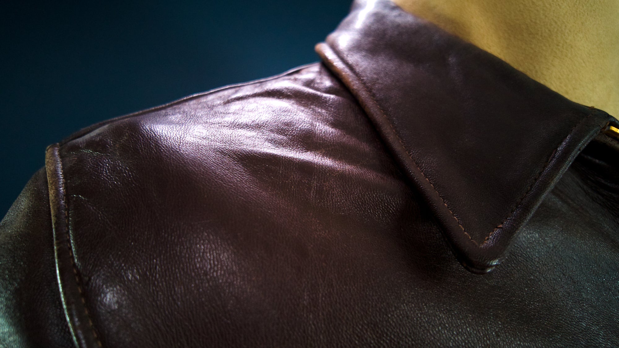 Vintage 1950s French Brown Lambskin Biker Worker Motorcycle Leather Jacket “M”