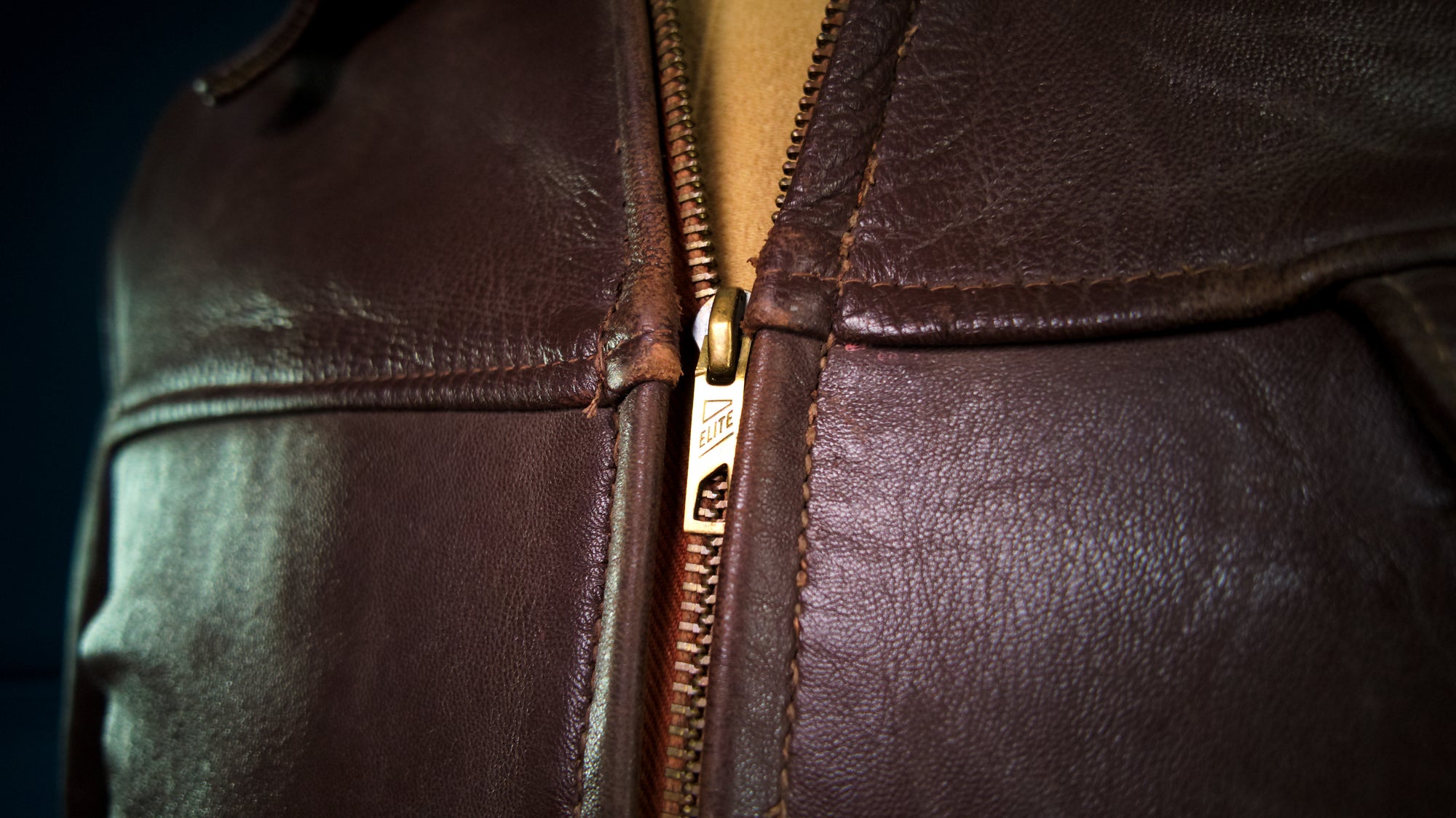 Vintage 1950s French Brown Lambskin Biker Worker Motorcycle Leather Jacket “M”