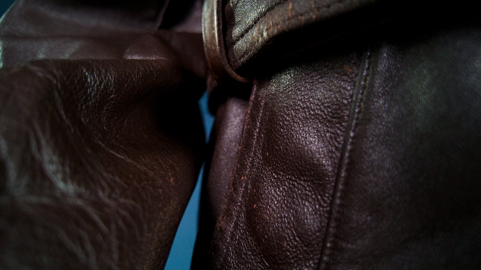 Vintage 1950s French Sheepskin Barnstormer Car Coat Brown Leather Jacket “L”