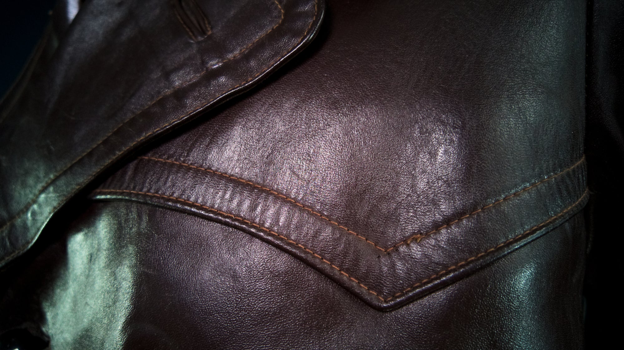 Vintage 1940s WW2 German Horsehide Peacoat Officer Rider Leather Jacket “M”