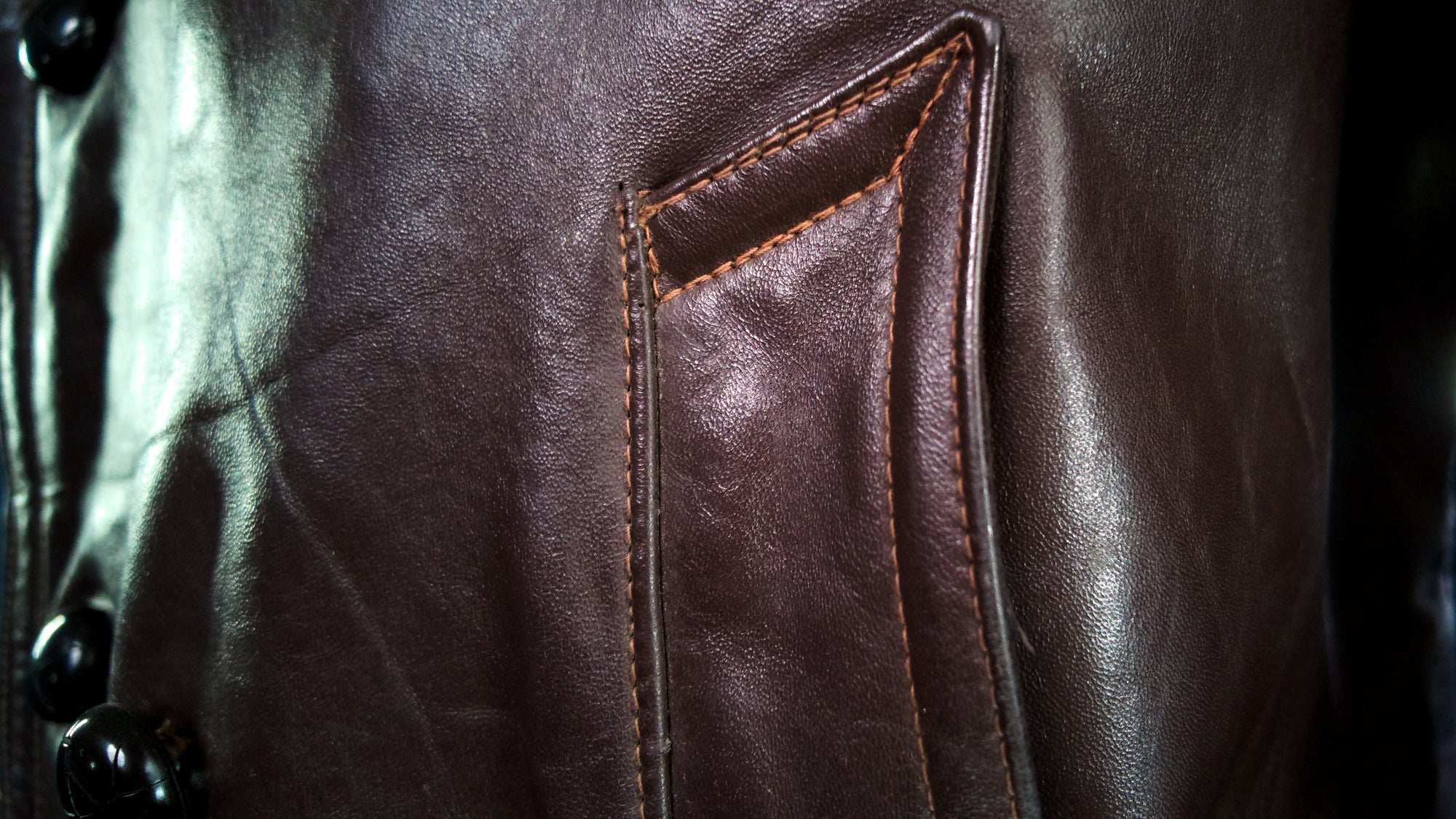 Vintage 1940s WW2 German Horsehide Peacoat Officer Rider Leather Jacket “M”