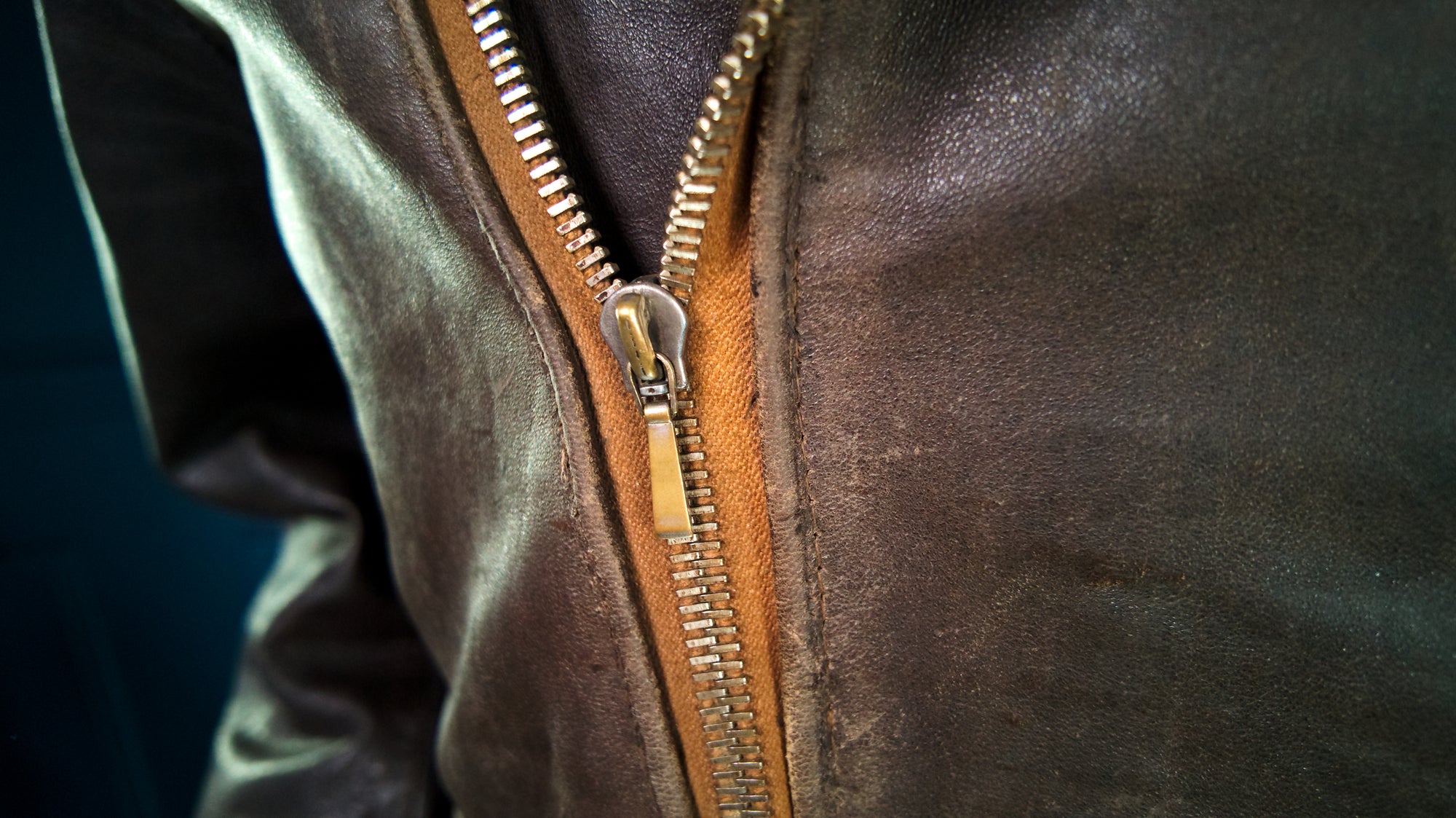 Vintage 1940s WW2 German Sheepskin Biker Motorcycle Dispatch Leather Jacket “M”