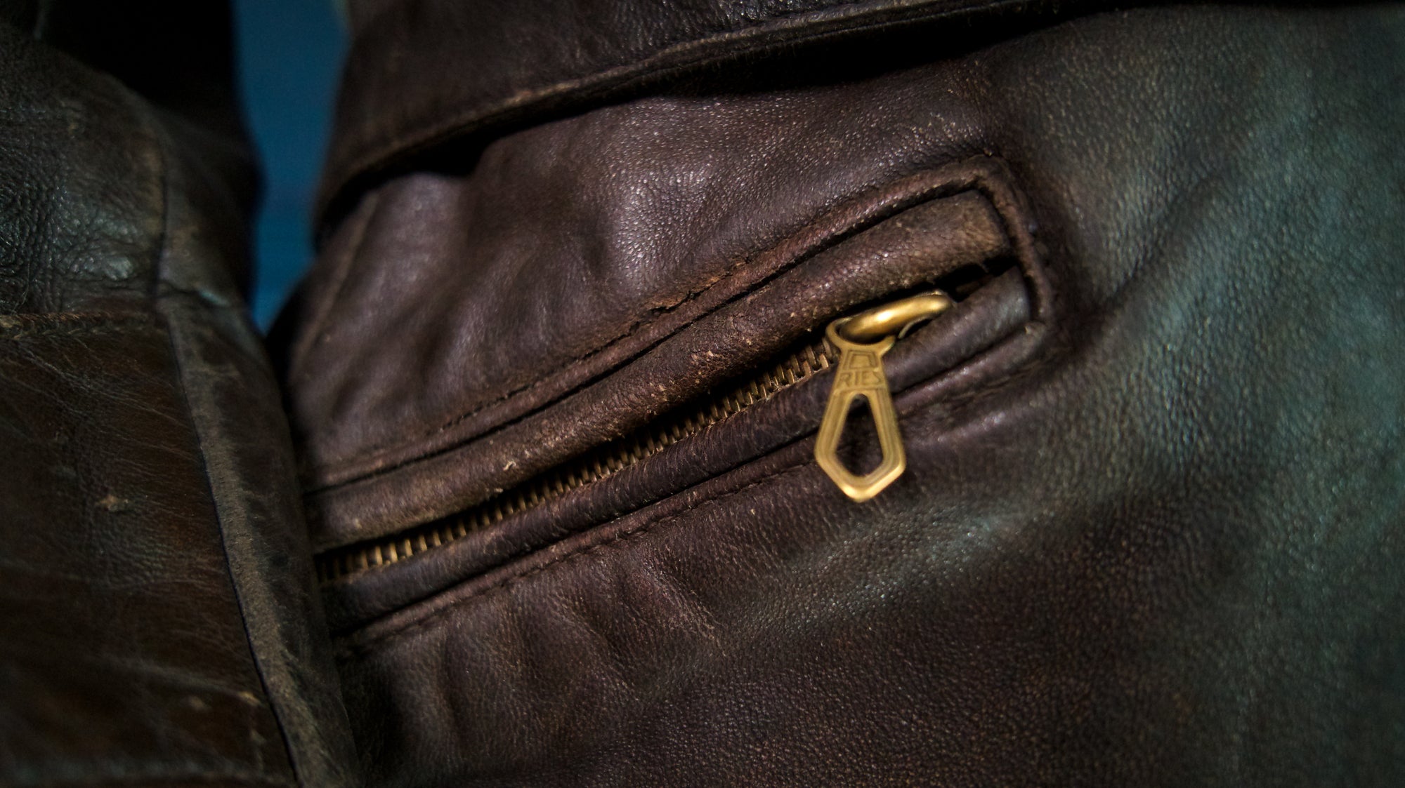 Vintage 1940s WW2 German Sheepskin Biker Motorcycle Dispatch Leather Jacket “M”