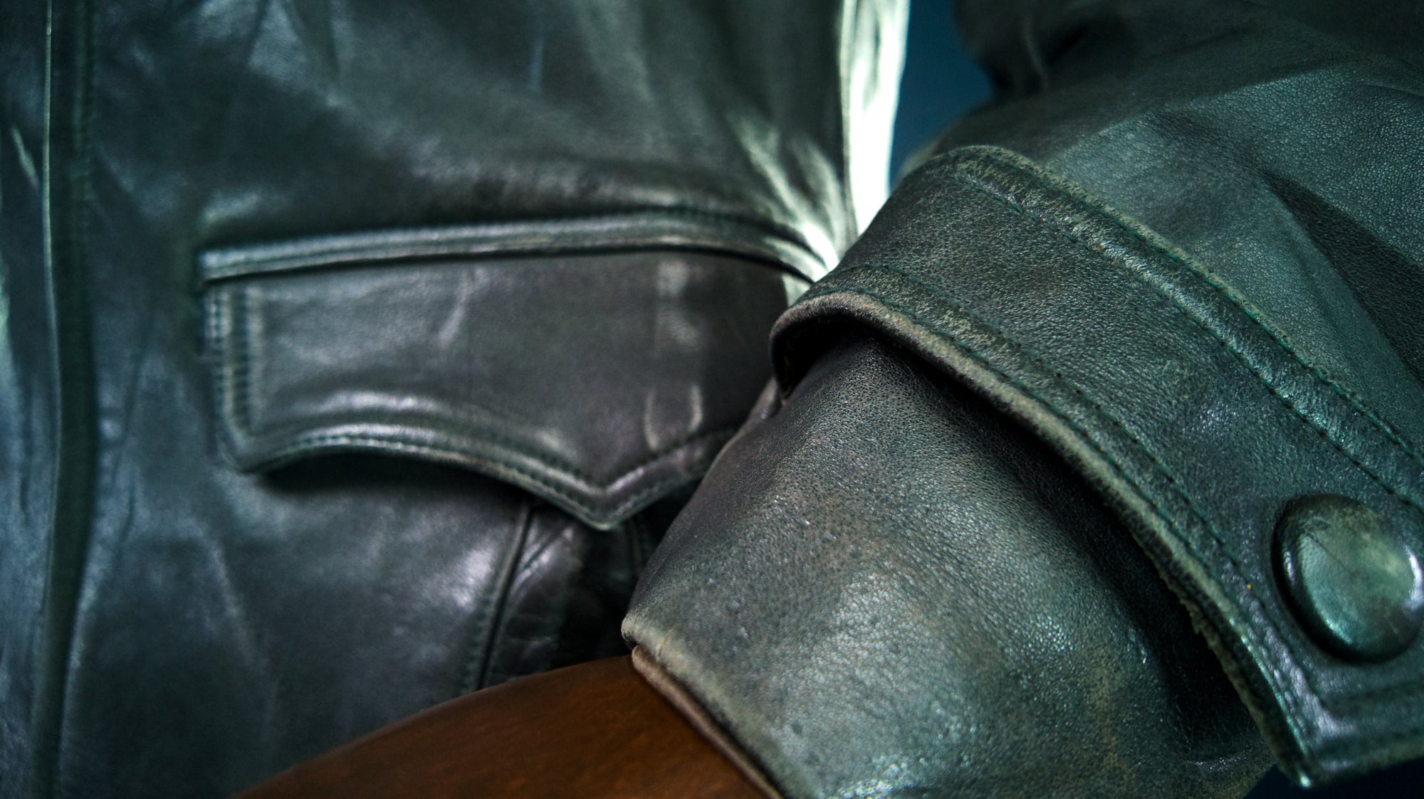 Vintage 1940s WW2 German Horsehide Biker Motorcycle Dispatch Leather Jacket “M”