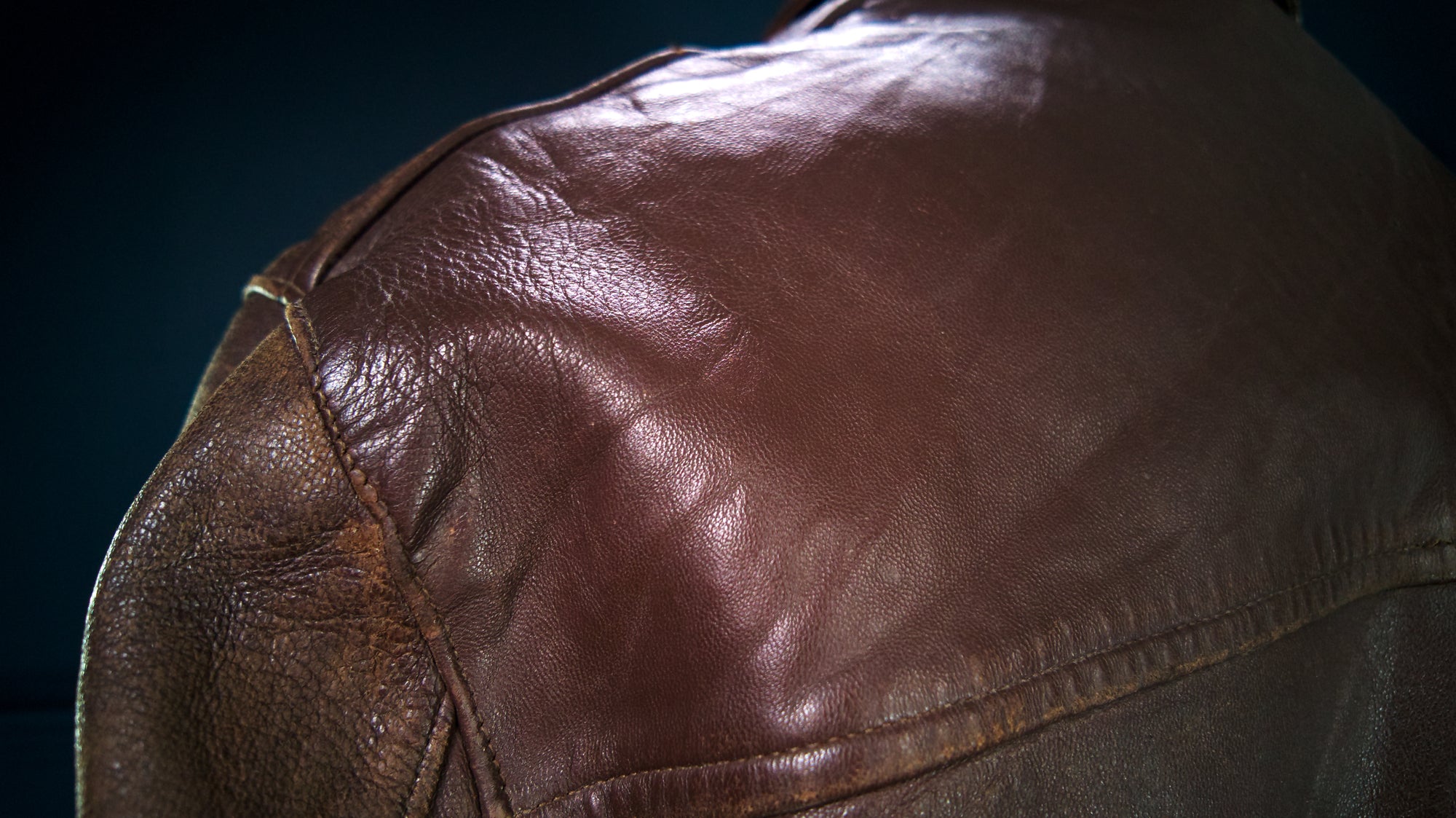 Vintage 1950s Cold War French Sheepskin Worker Biker Rider Leather Jacket “L”