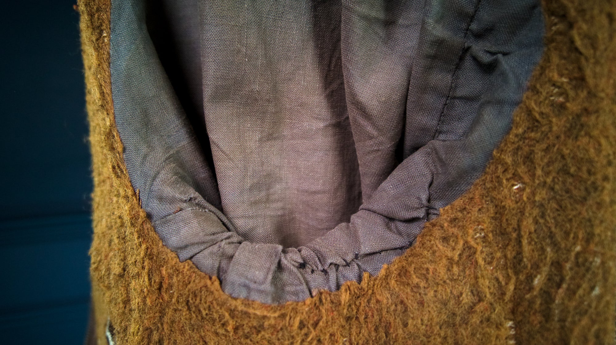 Vintage 1950s Cold War French Sheepskin Worker Biker Rider Leather Jacket “L”