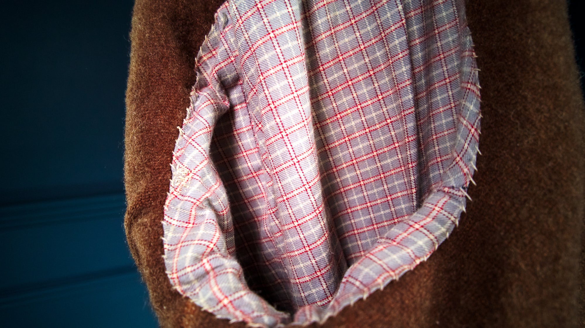 Vintage 1940s German Sheepskin Cold War Biker Worker Rider Leather Jacket “XL”