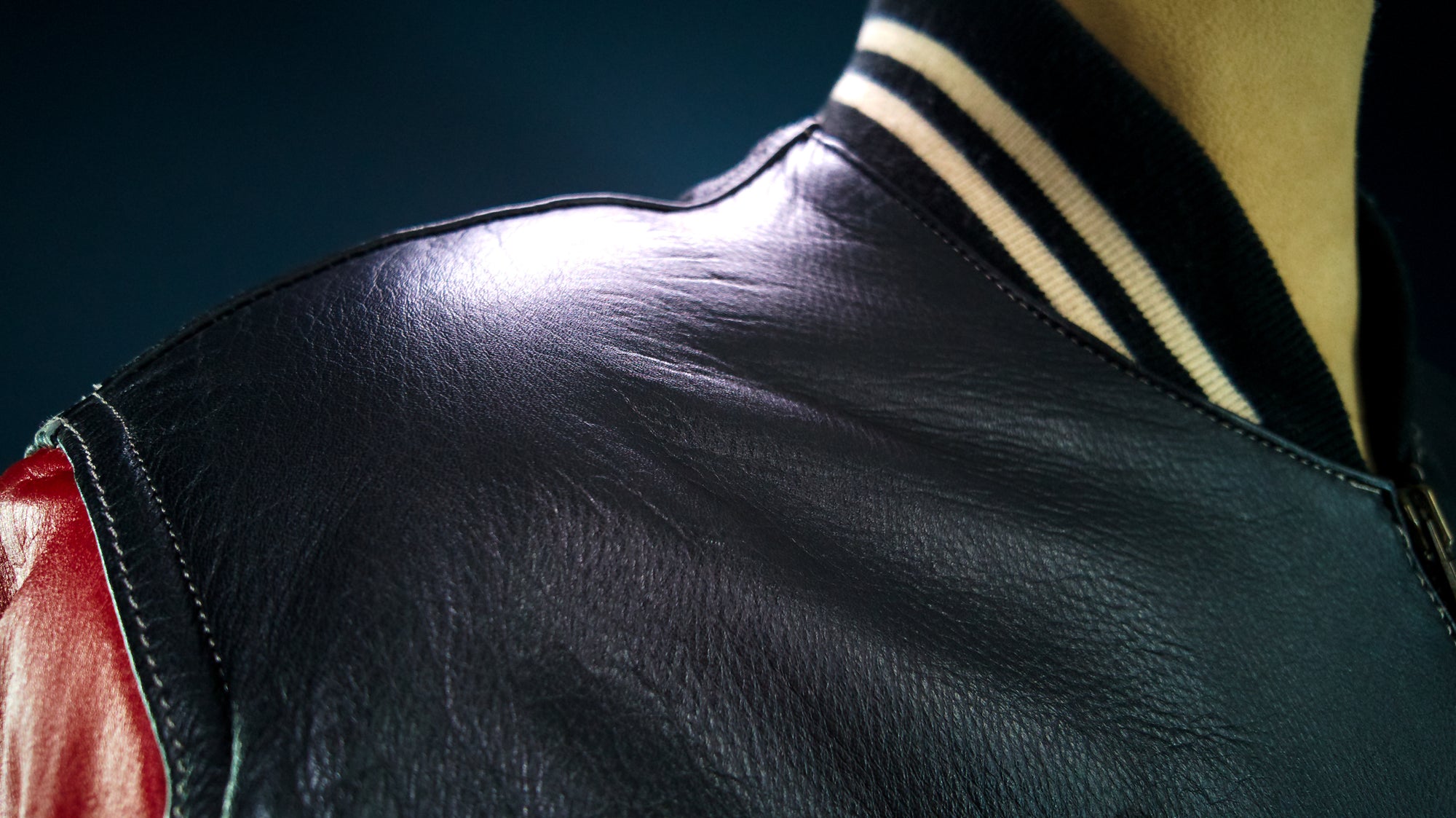 Vintage 80s Jordache Varsity Letterman College Campus Full Leather Jacket “M”