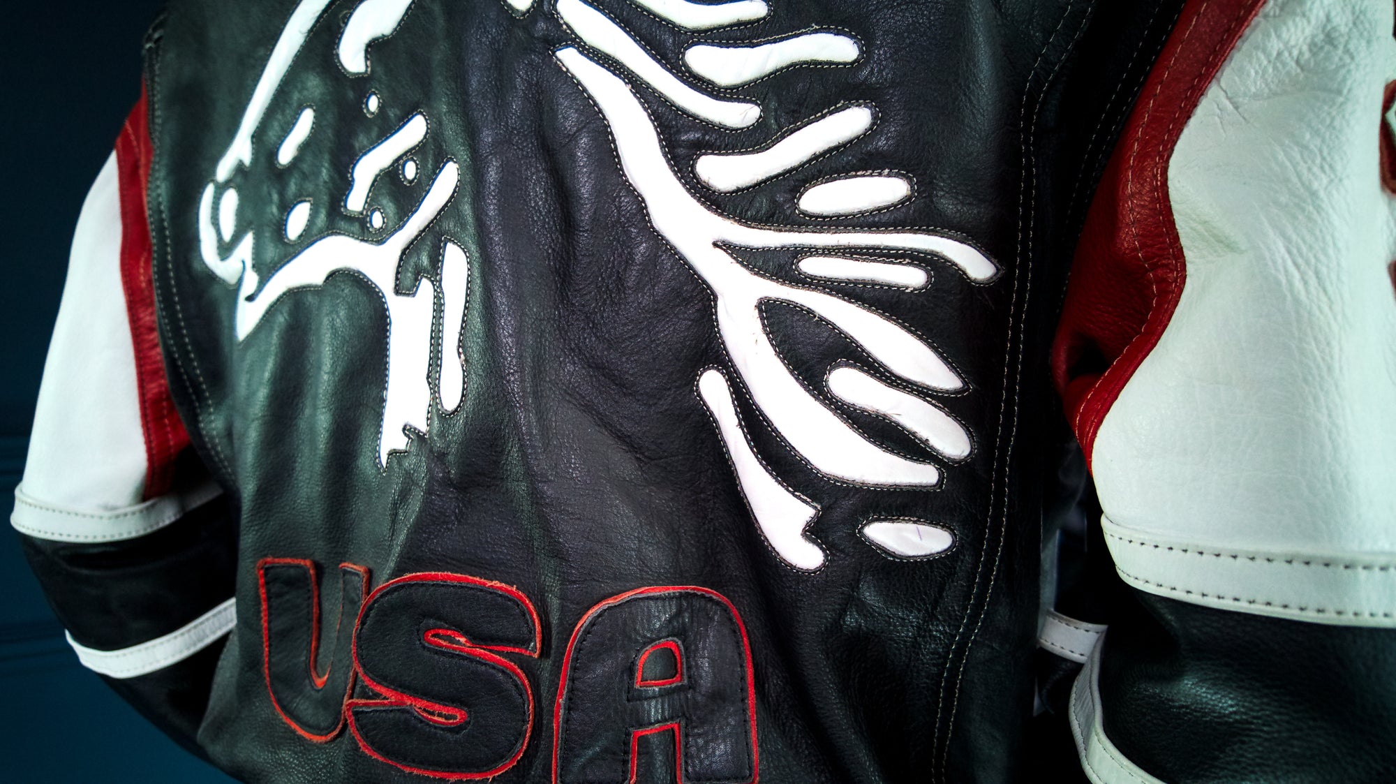 Vintage 80s Jordache Varsity Letterman College Campus Full Leather Jacket “M”