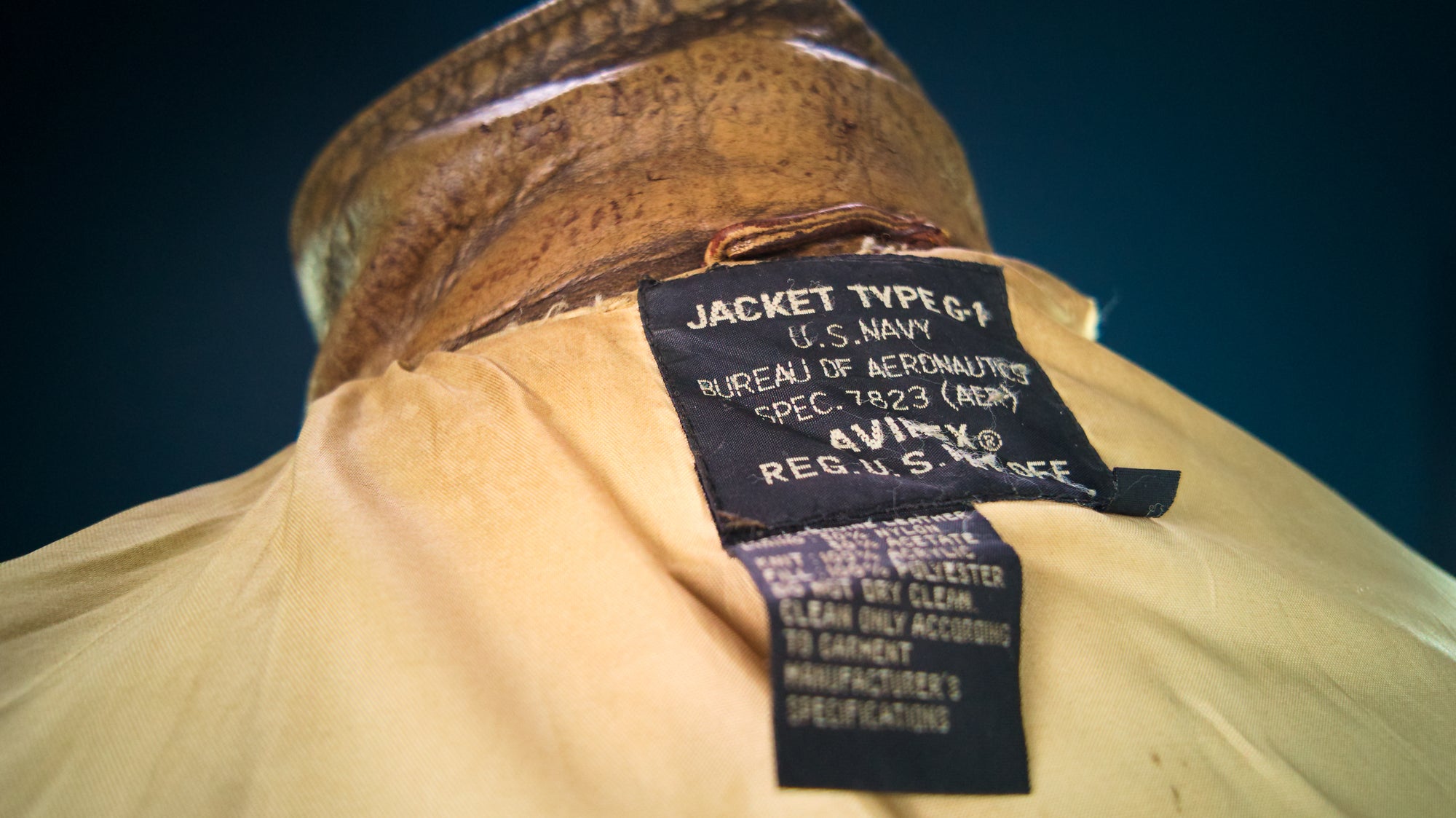 Vintage 1980s Avirex G1 Sheepskin Brown Bomber Flight Leather Jacket “L”