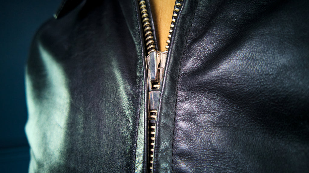 Custom Thedi Flight Aviator Highwayman Bomber Sheepskin Black Leather Jacket “L”