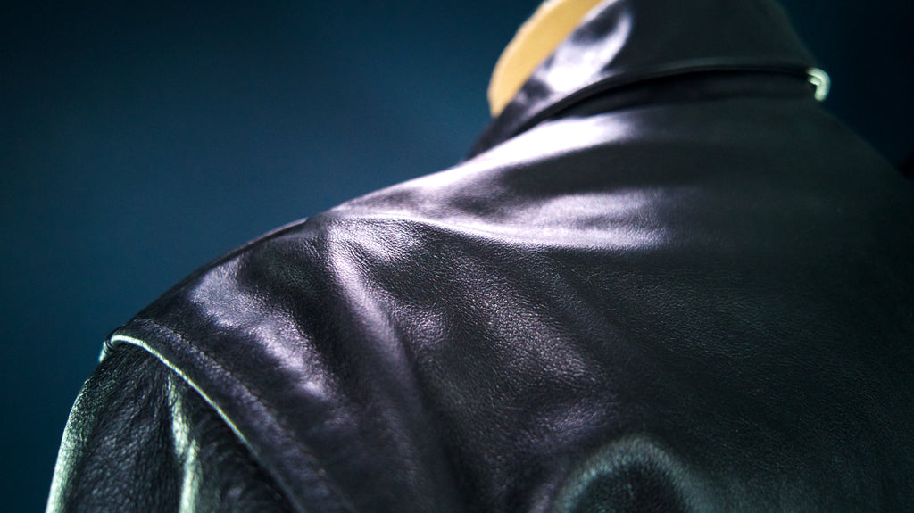 Custom Thedi Flight Aviator Highwayman Bomber Sheepskin Black Leather Jacket “L”