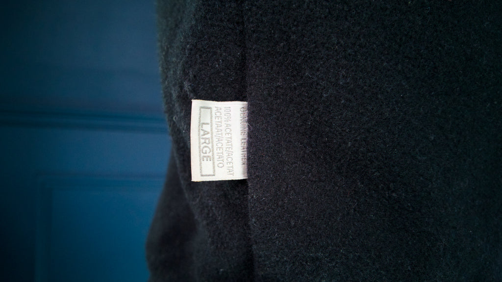 Custom Thedi Flight Aviator Highwayman Bomber Sheepskin Black Leather Jacket “L”