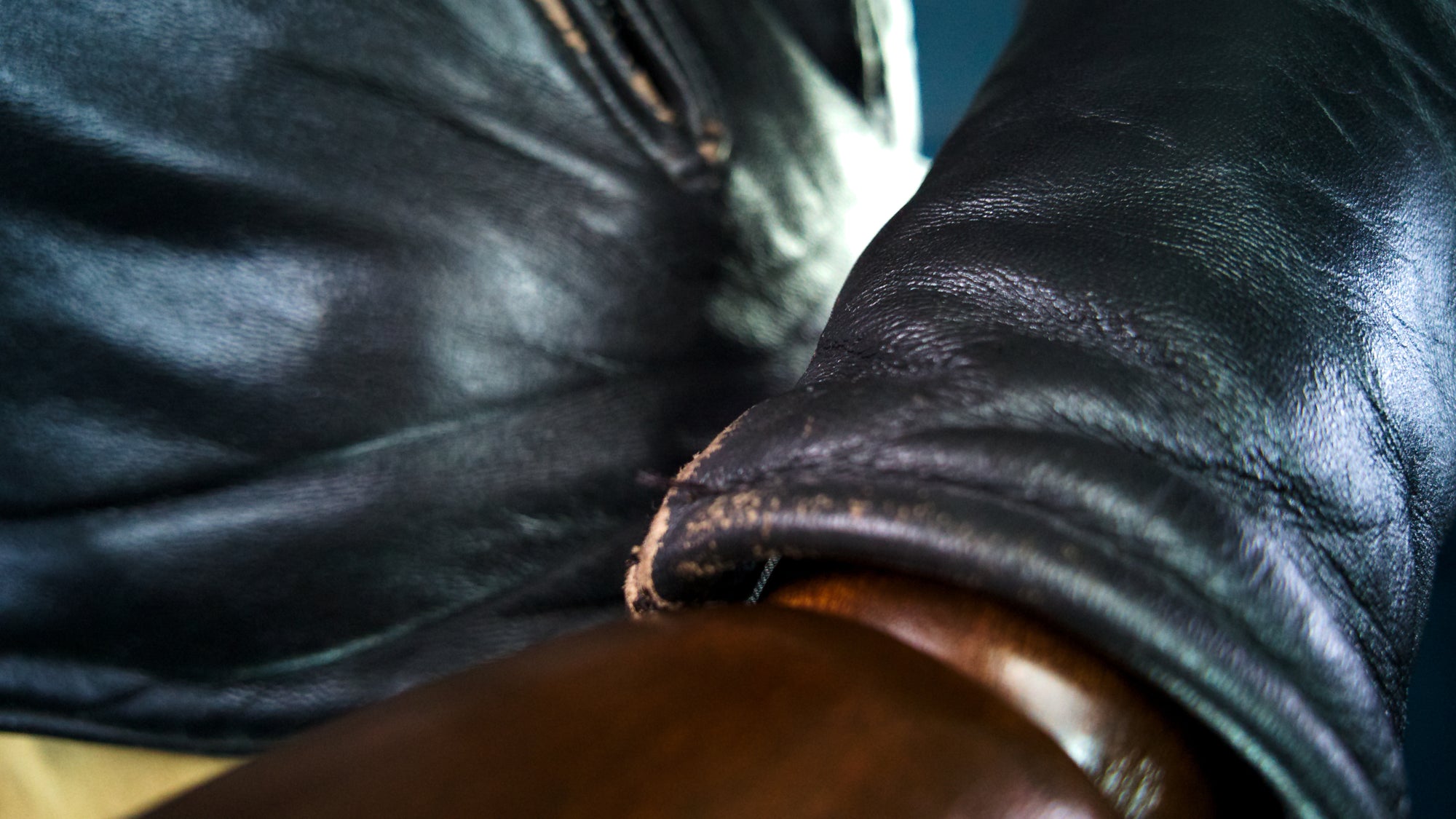 Vintage 1970s TT Leathers British Sheepskin Black Racer Biker Leather Jacket “M”