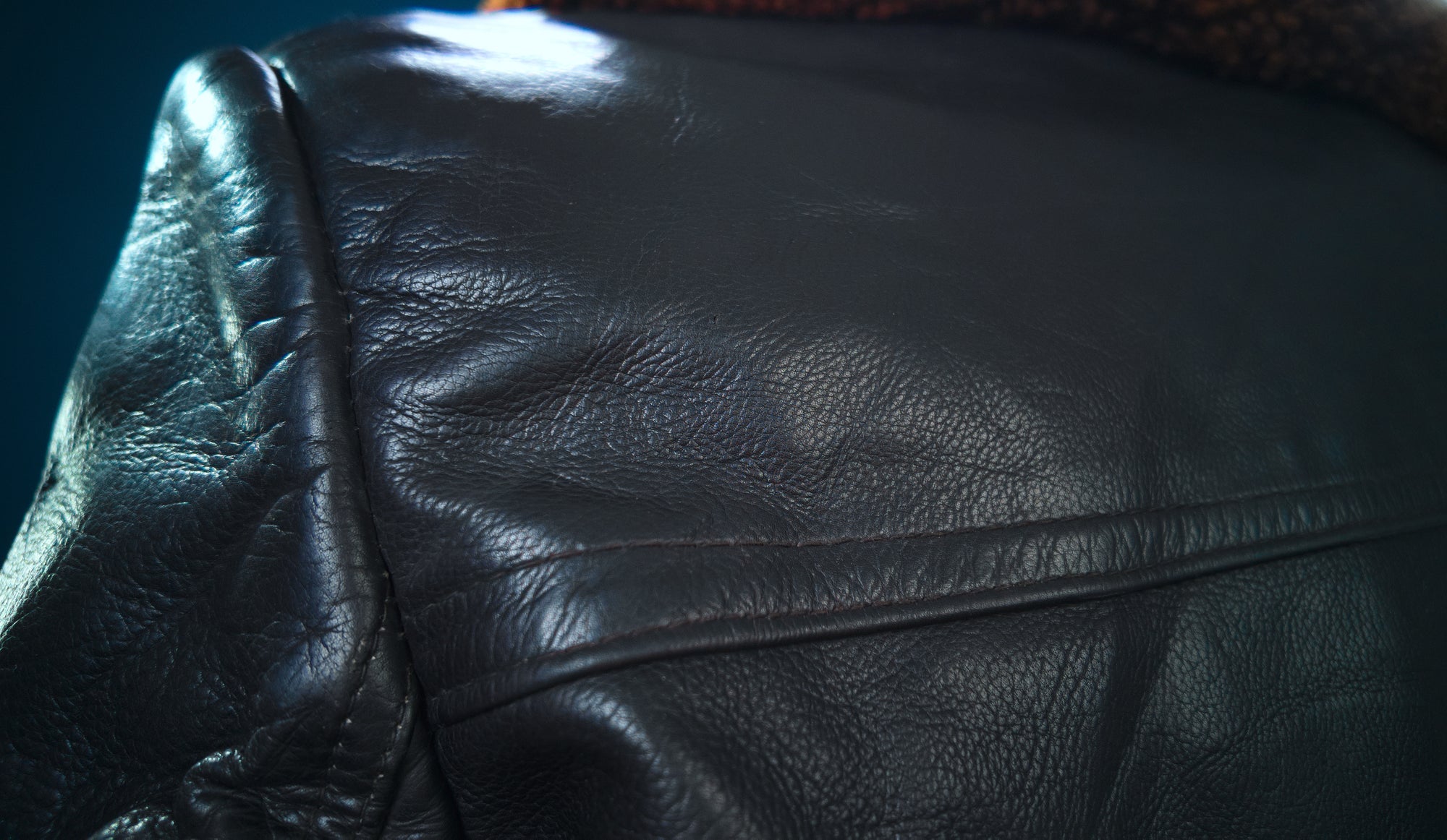 Vintage 1950s Cold War Czech Flight Aviator Bomber Leather Jacket Fur Collar “L”