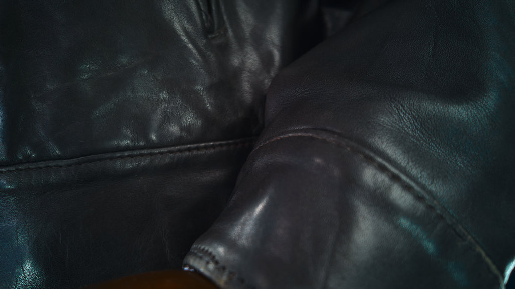 Vintage 1950s German Calfskin Single Rider Highwayman Biker Leather Jacket “M”