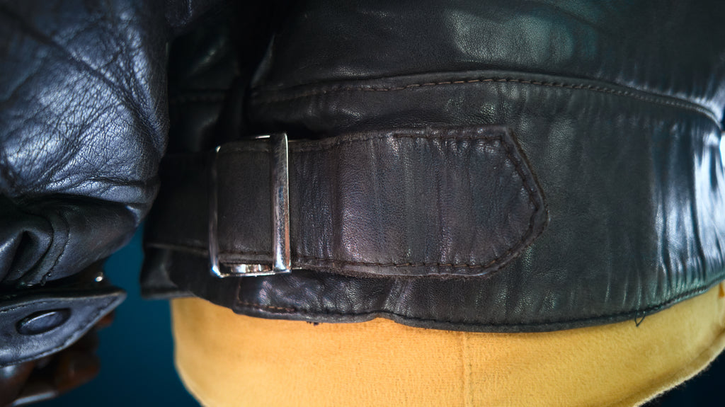 Vintage 1950s German Calfskin Single Rider Highwayman Biker Leather Jacket “M”