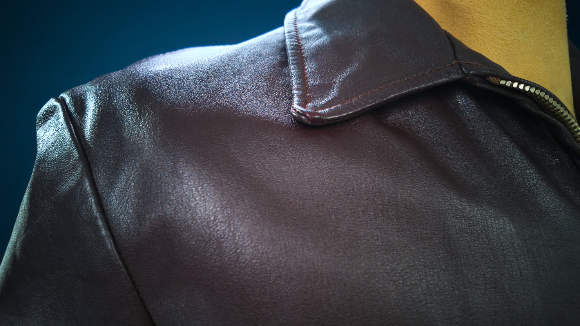 Vintage 1960s Canadian Wild Sheepskin Bomber Flight Aviator Leather Jacket “L”