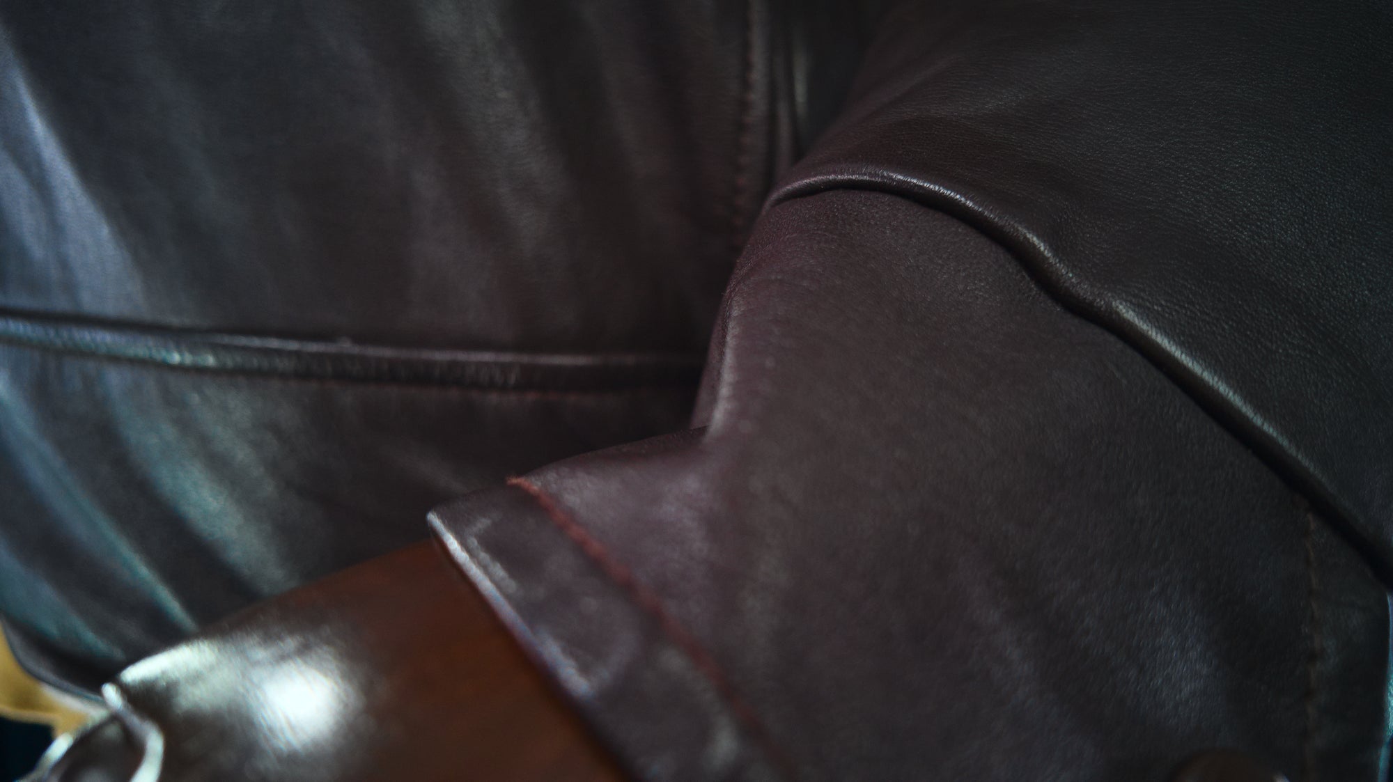 Vintage 1960s Canadian Wild Sheepskin Bomber Flight Aviator Leather Jacket “L”