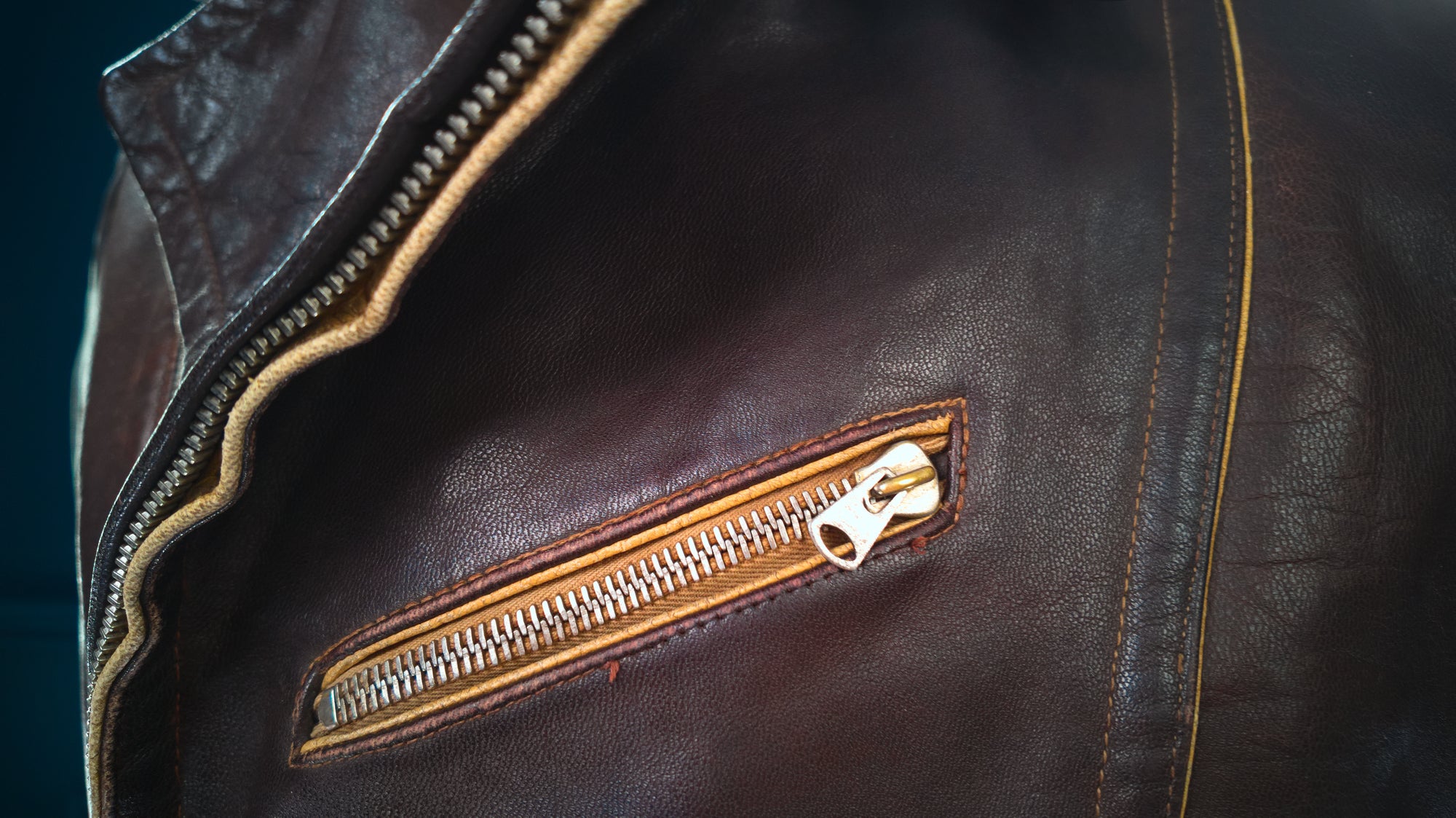 Vintage 1950s East German Racer Biker Motorcycle Sheepskin Leather Jacket “M”