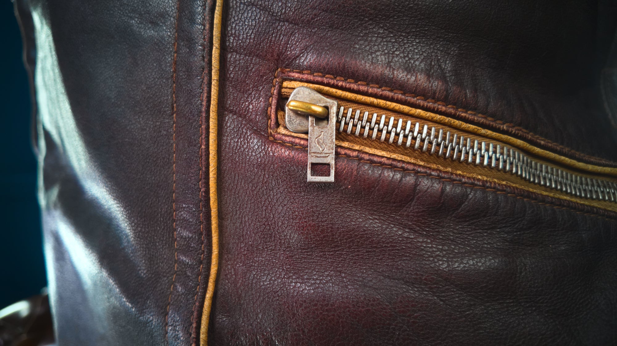 Vintage 1950s East German Racer Biker Motorcycle Sheepskin Leather Jacket “M”