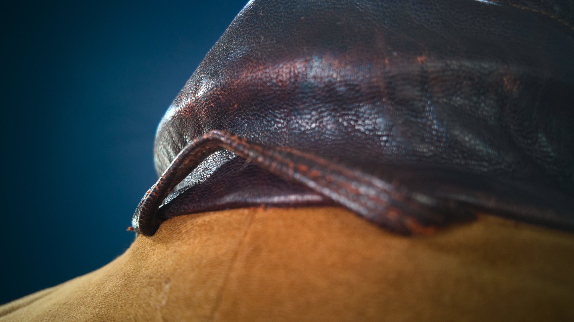 Vintage 1950s East German Racer Biker Motorcycle Sheepskin Leather Jacket “M”