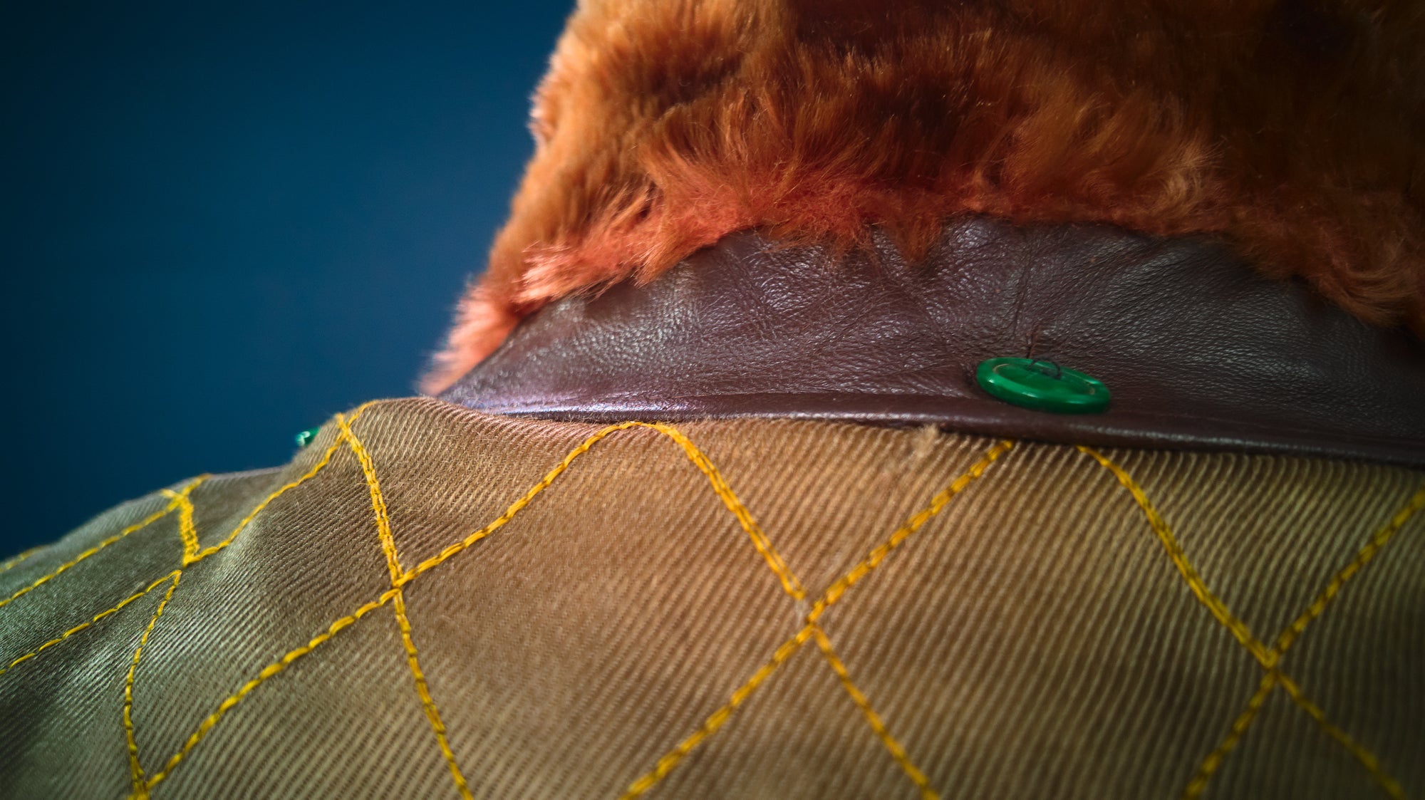 Vintage 1950s French Flight Aviator Bomber Sheepskin Leather Jacket “M”