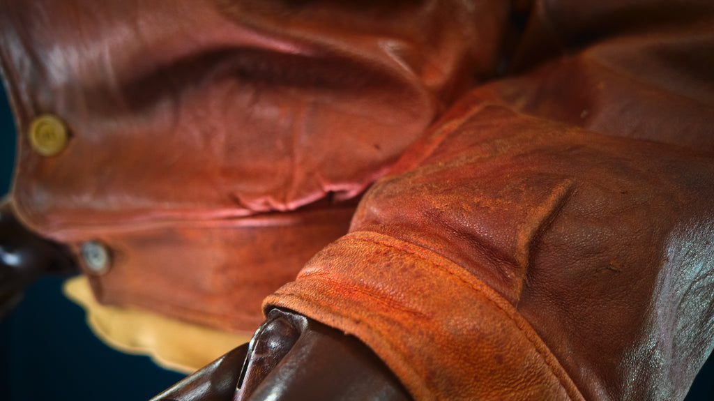 Vintage 1920s Interwar British Flight Bomber Aviator Cossack Leather Jacket “M”