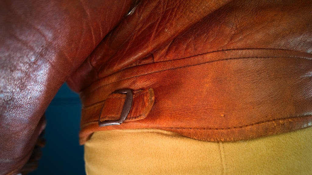 Vintage 1920s Interwar British Flight Bomber Aviator Cossack Leather Jacket “M”