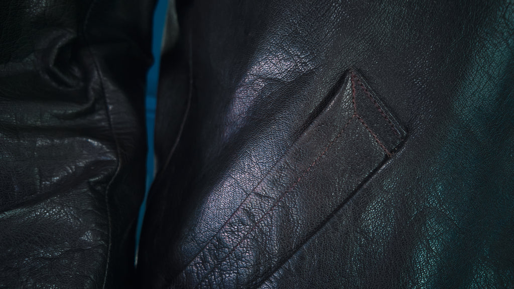 Vintage 1950s Swedish Goatskin Single Rider Biker Highwayman Leather Jacket “M”