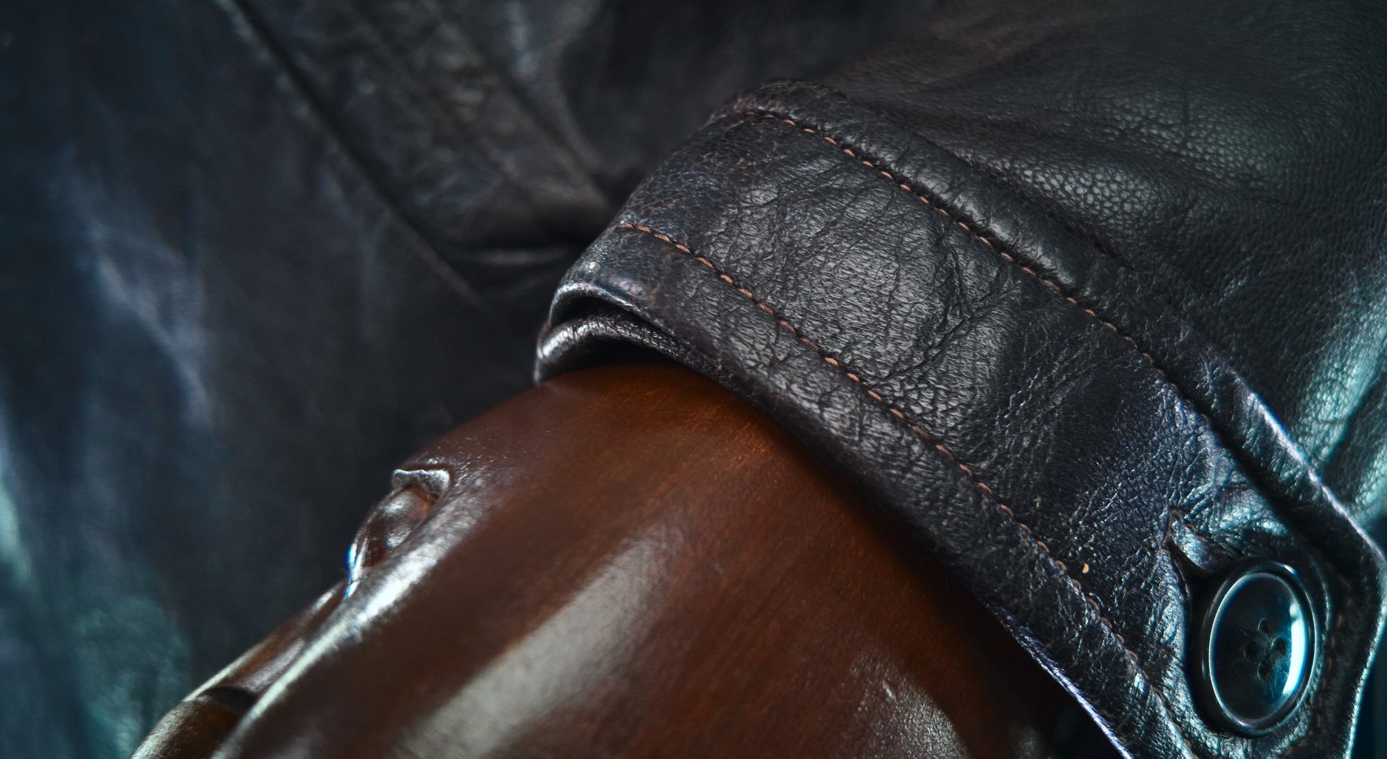 Vintage 1950s Swedish Goatskin Single Rider Biker Highwayman Leather Jacket “M”