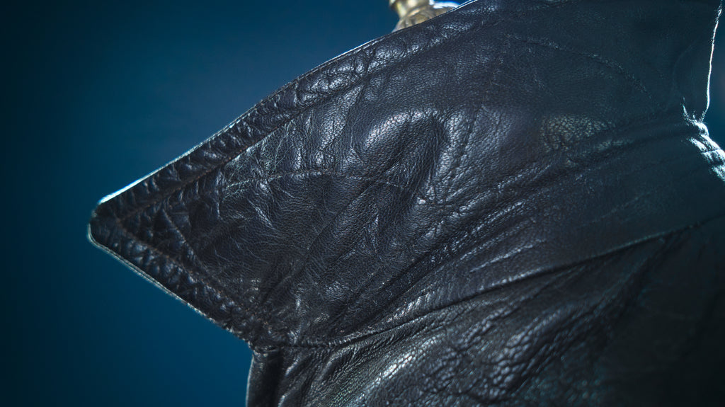 Vintage 1950s Swedish Goatskin Single Rider Biker Highwayman Leather Jacket “M”