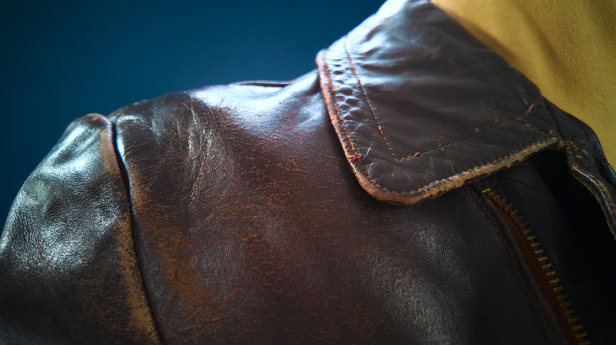 Vintage 1950s West German Calfskin Aviator Flight Biker Rider Leather Jacket “S”